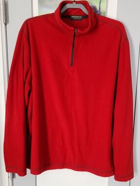 John Bartlett Collection Red Quarter-Zip Pullover